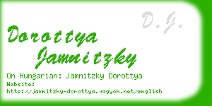 dorottya jamnitzky business card